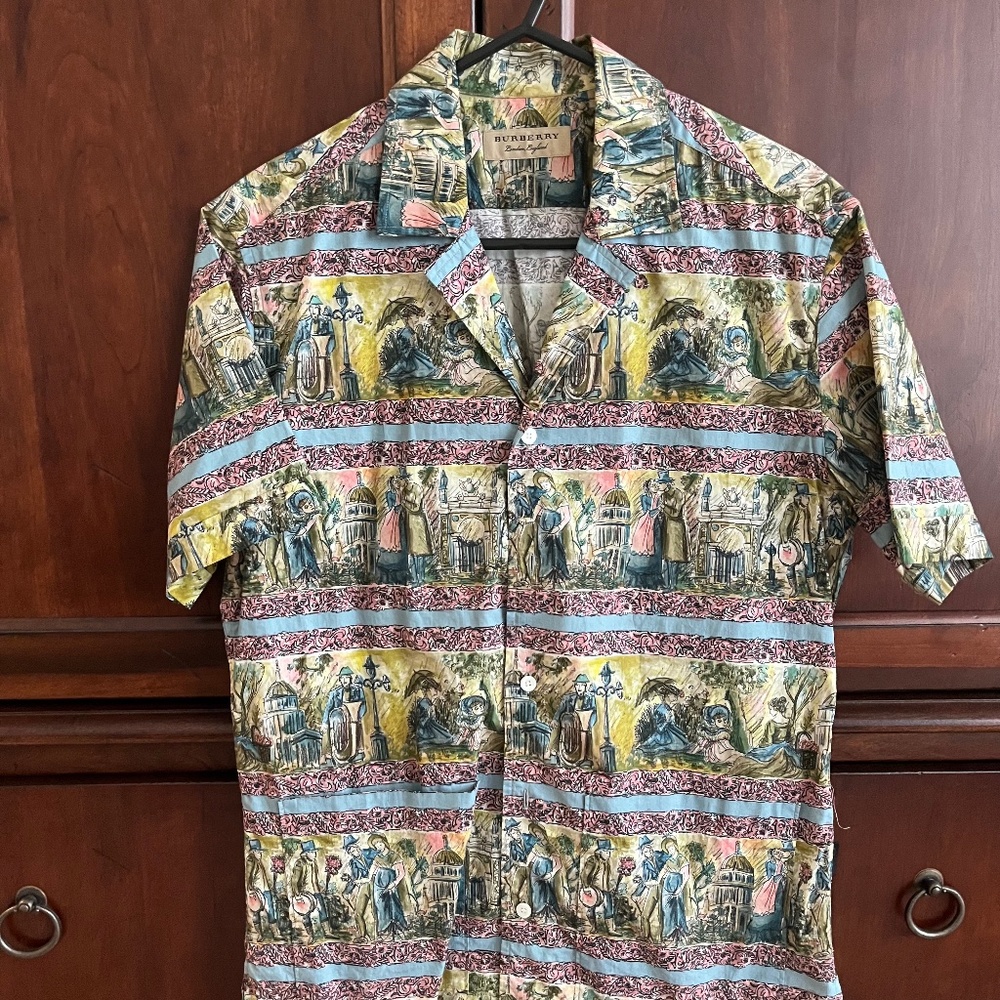 Burberry Mens Short Sleeve Button Down Shirt